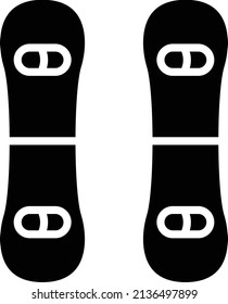 Diseño de vectores Estilo de iconos de la tabla de nieve