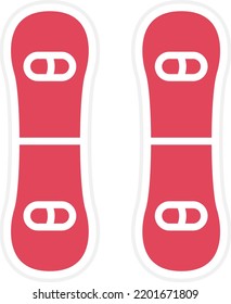 Vector Design Snowboard Icon Style