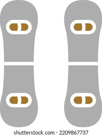 Diseño de vectores Estilo de iconos de la tabla de nieve