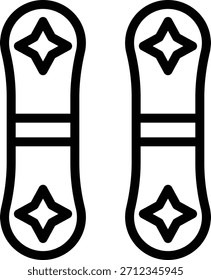 Vector Design Snowboard Icon Style