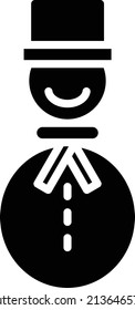 Diseño de vectores Estilo de icono de Snowman