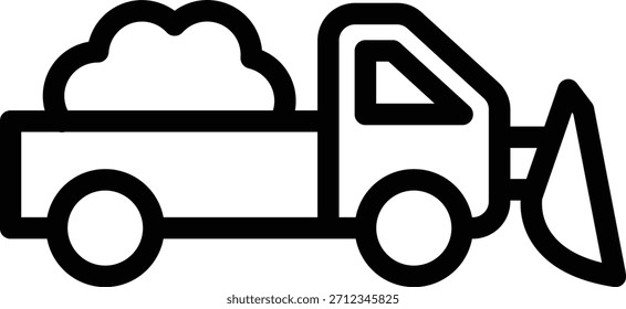 Vektordesign Schneepflug-Symbolstil