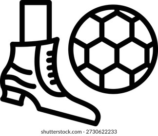 Diseño de Vector Estilo de icono de tiro libre de fútbol