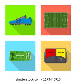 Vector design of soccer and gear icon. Set of soccer and tournament stock vector illustration.