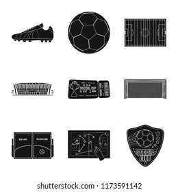 Vector design of soccer and gear icon. Collection of soccer and tournament stock vector illustration.