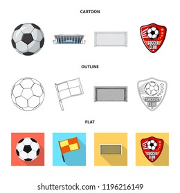 Vector design of soccer and gear icon. Set of soccer and tournament stock vector illustration.