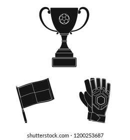 Vector design of soccer and gear icon. Collection of soccer and tournament stock symbol for web.