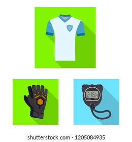Vector design of soccer and gear icon. Collection of soccer and tournament stock symbol for web.