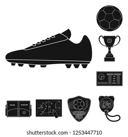 Vector design of soccer and gear icon. Set of soccer and tournament stock vector illustration.