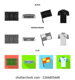 Vector design of soccer and gear icon. Set of soccer and tournament vector icon for stock.