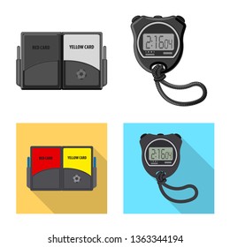 Vector design of soccer and gear icon. Set of soccer and tournament vector icon for stock.