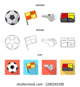 Vector design of soccer and gear logo. Set of soccer and tournament vector icon for stock.