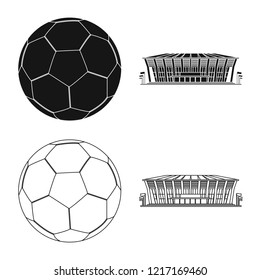 Vector design of soccer and gear logo. Collection of soccer and tournament stock vector illustration.