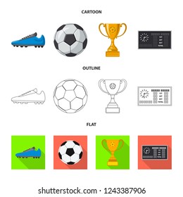 Vector design of soccer and gear logo. Collection of soccer and tournament stock vector illustration.