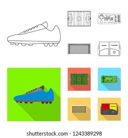 Vector design of soccer and gear logo. Collection of soccer and tournament stock vector illustration.