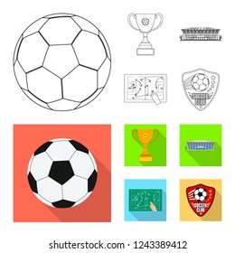 Vector design of soccer and gear logo. Collection of soccer and tournament stock symbol for web.