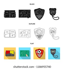Vector design of soccer and gear symbol. Collection of soccer and tournament stock symbol for web.