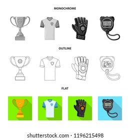 Vector design of soccer and gear symbol. Collection of soccer and tournament vector icon for stock.