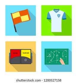 Vector design of soccer and gear symbol. Collection of soccer and tournament stock symbol for web.