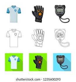 Vector design of soccer and gear symbol. Collection of soccer and tournament stock symbol for web.