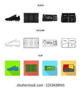 Vector design of soccer and gear symbol. Collection of soccer and tournament stock symbol for web.