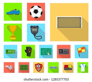 Vector design of soccer and gear symbol. Set of soccer and tournament stock symbol for web.