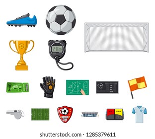 Vector design of soccer and gear symbol. Collection of soccer and tournament stock symbol for web.