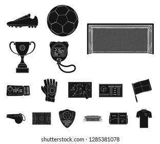 Vector design of soccer and gear symbol. Collection of soccer and tournament stock vector illustration.