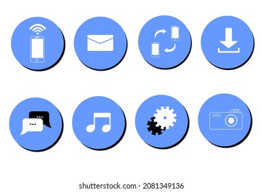 Vector design of social media and entertainment icons
