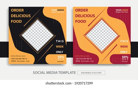 vector design social media post templates