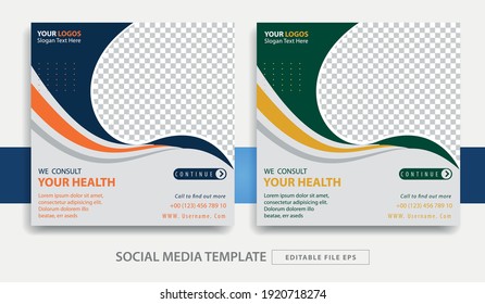vector design social media posttemplates