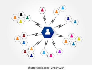 Vector design Social Media Technology connection. 