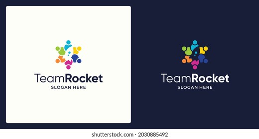 Vector design of Social Network Logo and rocket logo.