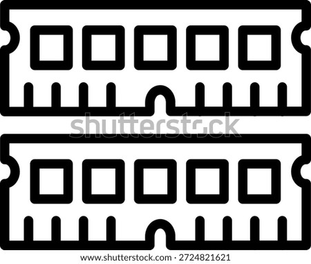 Vector Design SO-DIMM Slot Icon Style