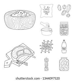 Vector design of sodium  and mineral  symbol. Collection of sodium  and kitchen  stock vector illustration.