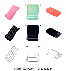 Vector design of soft and clean symbol. Collection of soft and household vector icon for stock.