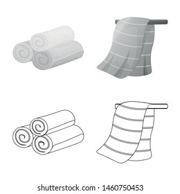 Vector design of soft and clean symbol. Collection of soft and household stock vector illustration.