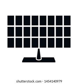 Vector design of solar and battery logo. Set of solar and eco stock symbol for web.
