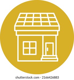 Diseño de vectores Estilo de icono de la casa solar