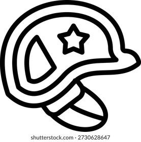 Estilo de ícone do capacete de soldado de design de vetor