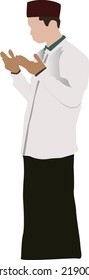 vector design of someone who is praying