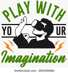 vector design of someone's expression while playing a game