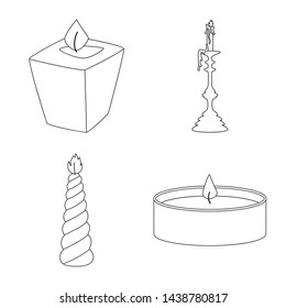 Vector design of source and ceremony icon. Set of source and fire vector icon for stock.