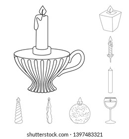 Vector design  source and ceremony  symbol. Collection  source and fire  vector icon for stock.