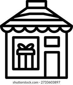 Estilo de ícone de loja de lembranças de design de vetor