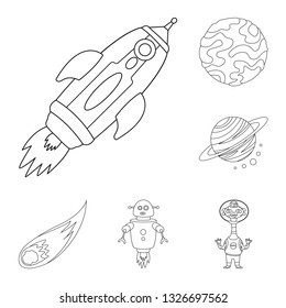 Vector design of space  and galaxy  icon. Collection of space  and travels  stock vector illustration.