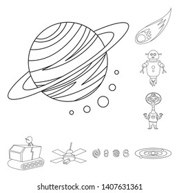 Vector design of space  and galaxy  icon. Collection of space  and travels  stock vector illustration.