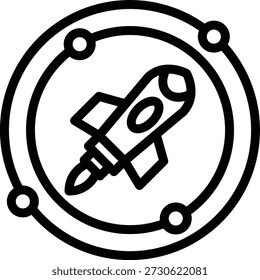 Diseño de Vector Space Orbit Icon Style