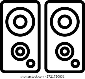 Vector Diseño Altavoces Icon Style