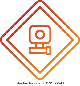 Vector Design Speed Camera Icon Style